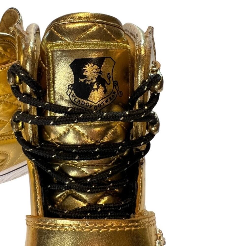 Vlado Atlas High Top Women's Gold Metallic Lace Up Fashion Sneakers Shoes Size 8 - Picture 13 of 15